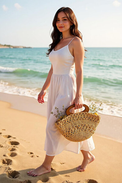 Zuviel Deco Handmade Oval Hasır Çanta