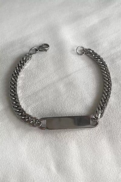 TAYEM Steel Bracelet, Silver Color Stainless Chain (Unisex)