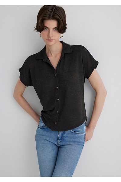 Mavi Поло риза Lux Touch Anthracite Regular Fit 1612142-70087