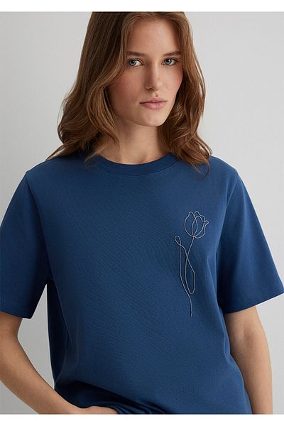 Mavi Μπλουζάκι με στάμπα Navy Blue - Regular Fit