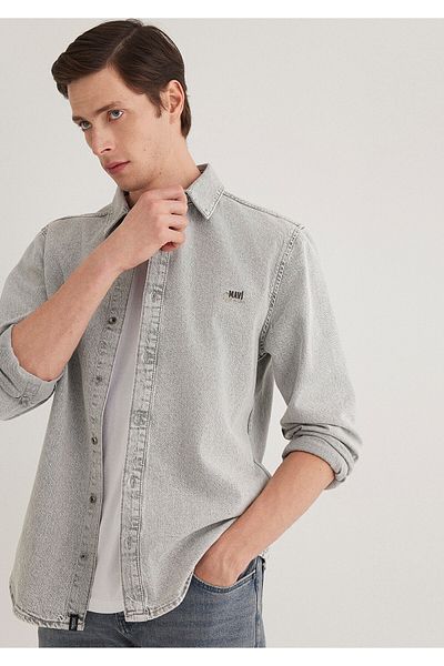 Mavi Roy Lux Gray Jeans Top, Slim Fit Slim Fit