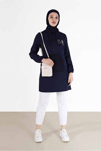 Alvina Mesh Detailed Hooded TUNIC 42249