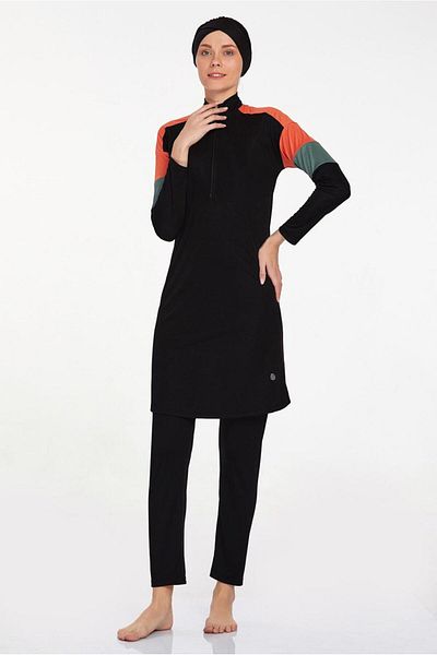Alvina 9241 Model Zippered Hijab Swimsuit