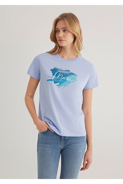 Mavi Tricou imprimat liliac Regular Fit / Regular Fit 1612240 -70827