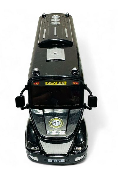 FEN TOYS Bus Toy Police Bus with Siren Sound and Light 23 cm