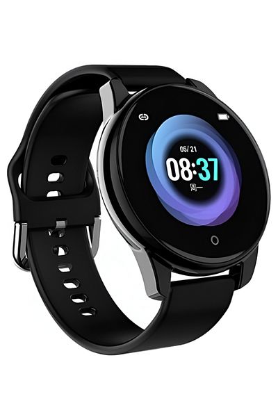 MACON D15 Smart Watch with Heart Rate Monitor Wristband - Black