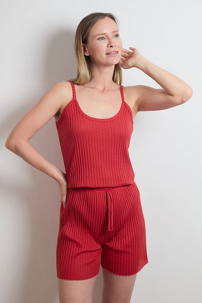 Fulla Moda Bordás rövidnadrág szett - kötélszíj