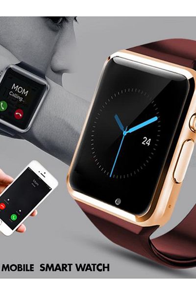 MACON A1 Mobile Smart Watch with Memory and Sim Card Slot - Gold