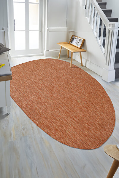 Konfor Halı Konfor Halı Tema 9038 Turuncu Sisal Hasır İç Dış Mekan Kilim Deko...