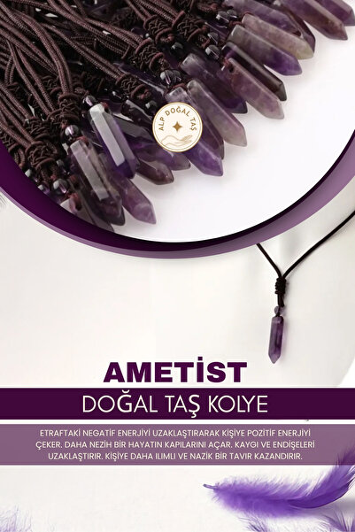 Alp Doğal Taş Kolye Ametist