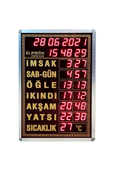 Elimkon Dijital Cami Saati – büyük Imsakiye – vakitmatik – ezan Vakitlerini G...