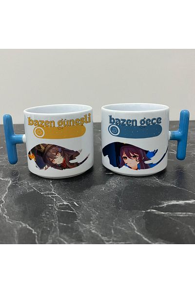 Kupabaskıcısı Genshin Impact Hu Tao Mug Cup - Genshin Impact Sunny Night Series