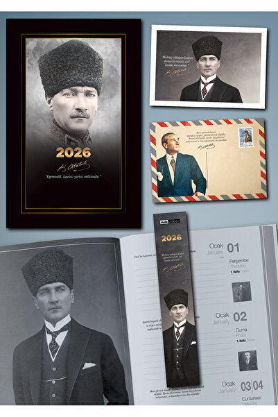 Mor kelebek Στρατηγός 2026 Ατατούρκ Ατζέντα 13,5x21cm 160 σελίδες