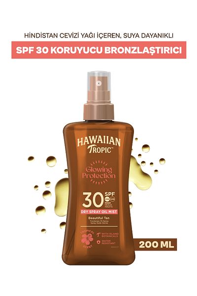 Hawaiian Tropic Kokosový a arganový suchý olej Spf30 sprej Hawaiian Tropic 200 ml