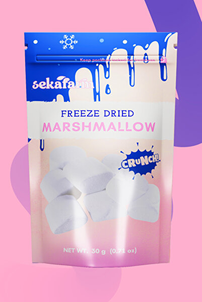 sekafarm Dondurularak Kurutulmuş Çıtır Marshmallow 30 Gr , Freeze-Dry Marshmallow