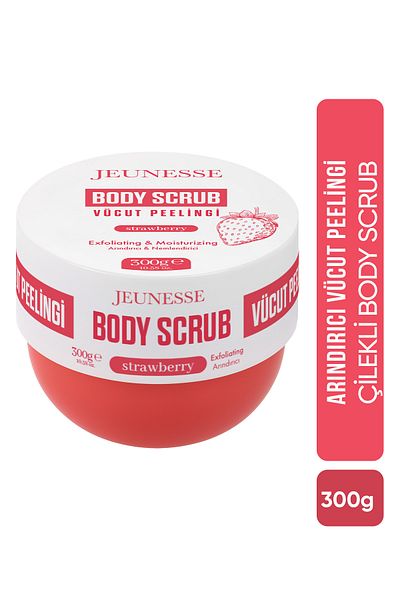 Jeunesse Body Scrub Purifying Moisturizing Strawberry Body Peeling 300Gr
