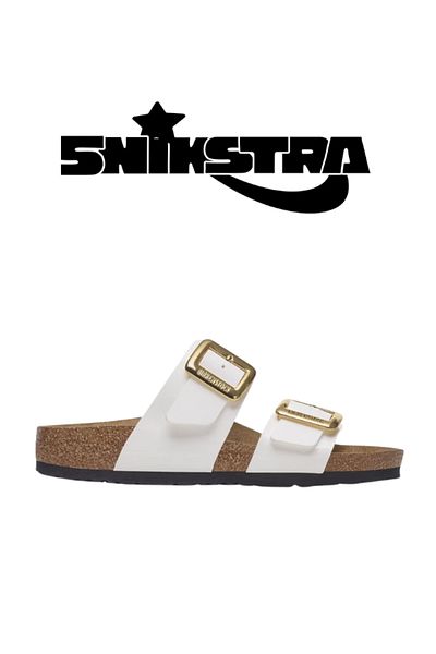 Birkenstock Sydney Cushion Buckle Bf Patent Women's Slippers 1029438 White- Snikstra