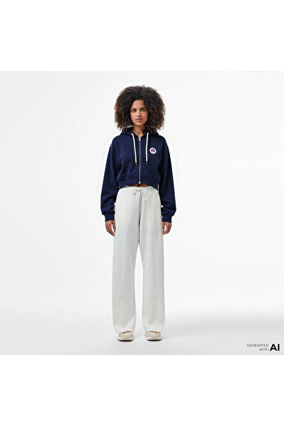 Converse Classic Kadın Fermuarlı Siyah Hoodie