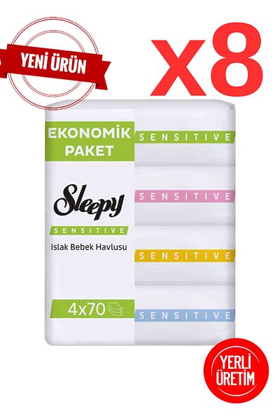 Sleepy Sensitive Wet Baby Wipes 32 Packs of 70