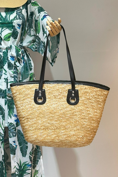 Remsa Mayo Basket Weave Straw Bag Τσάντα παραλίας μεγάλου μεγέθους 024 Μπεζ
