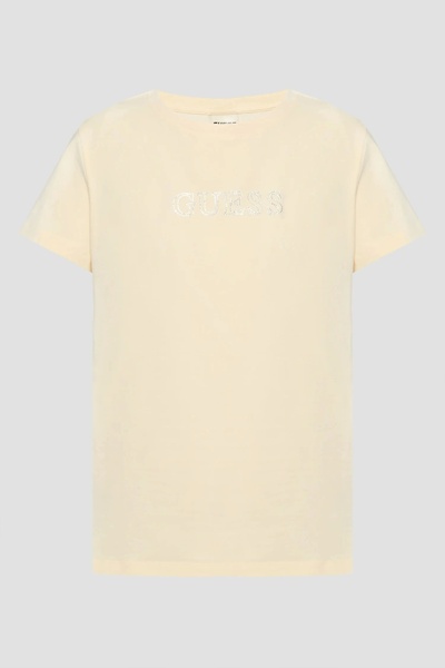 Guess Γυναικείο κοντομάνικο μπλουζάκι Ecru Briana