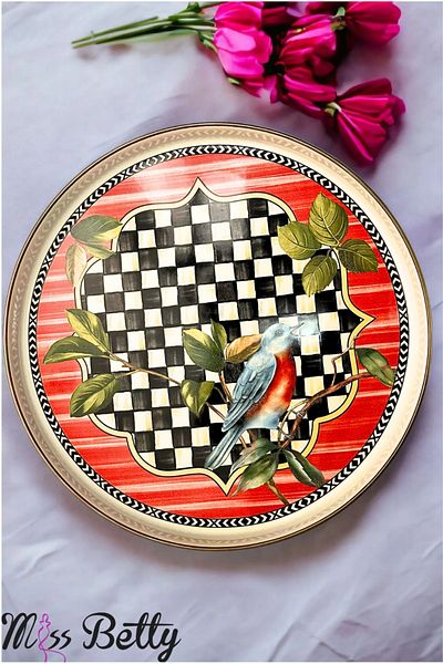 Miss Betty Paradise Enamel Presentation Tray
