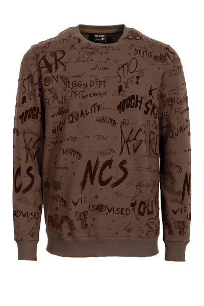 NCS Men's Printed Crew Neck Relaxed Fit 3 Thread Cotton Blended Sweatshirt Jeans 1615