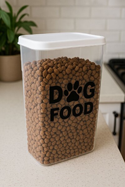 DEEMBRO 1.5 kg Clear Plastic Storage Container - Dog Food, 3.3 Litre En, 16 Size, 27 cm Height