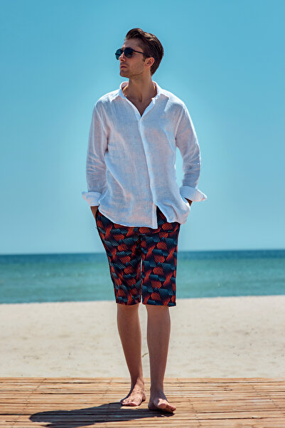 Remsa Mayo Desenli Erkek Şort Kapri Mayo RKS-04 Remsa Mayo