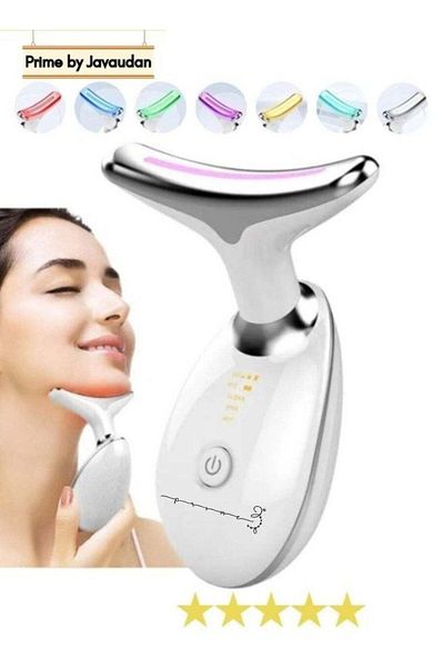 Prime by Javaudan Premium 7 Color Face Massager Beauty Machine, Double Chin Therapy Facial Lifting Vibration Neck Firm