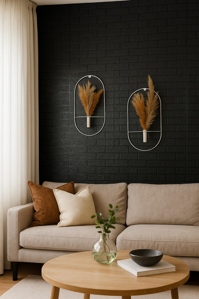 Mgs mobilyaÇİÇEKLİK mat gümüş gri duvar çiçekliği duvar dekorasyon çiçekliği ...