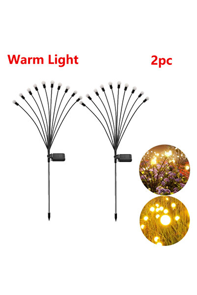 Choice 8 مصابيح LED دافئة، قطعتان، 6/8/10 مصابيح LED تعمل بالطاقة الشمسية للح...