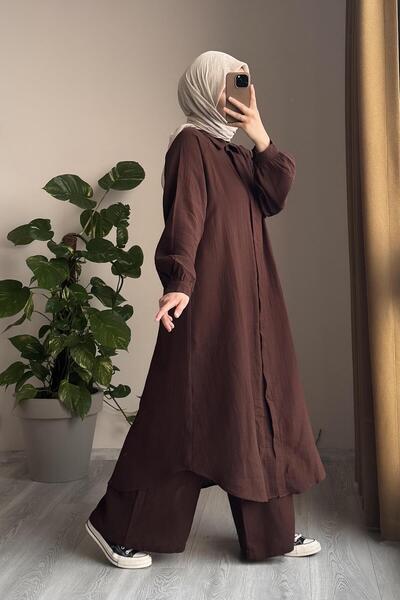 ANDE Cool Müslin Takım- Acı Kahve