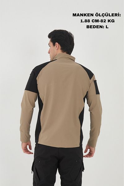 Camp Scoutland Camp138 Outdoor Tactical Water Repellent Ανδρικό Μπεζ-μαύρο Tactical φούτερ