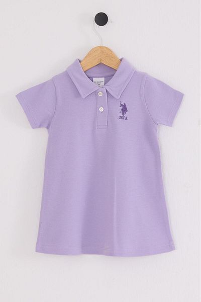 U.S. Polo Assn. Polo collar 100% cotton girl's pique dress