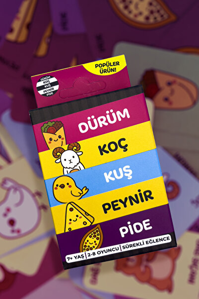 Molfy Çabuk Reflex Kutu Oyunu Dürüm Koç Kuş Peynir Pide Kart Oyunu Oyun Parti Eğlence Aile Arkadaş Oyunu
