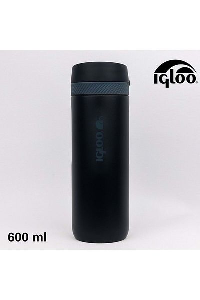 IGLOO Squid Thermos 600ml Locking Lid Flask Black