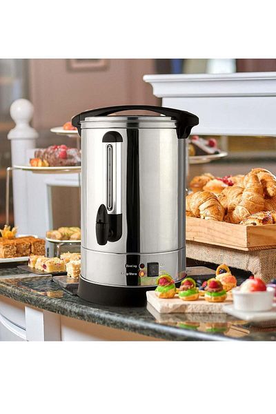 REFURA Water Urn Boiler, 20 Litre Capacity Stainless Steel, Lockable Lid, 2500W