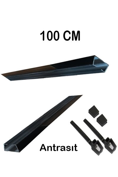 PERDE Mix Aluminum Rail (Single Corner) Clamp Cover for 100 cm Rustic Curtain Strap