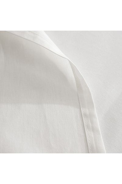 Madame Coco Manon Double 100% Baumwolle Ranforce Spannbettlaken ohne Gummizug - Weiß