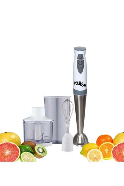 Klikon 4 in 1 Hand Blender Set | 2 Speed | Stainless Steel Shaft | 600 ML JUG | 500W KHB-169