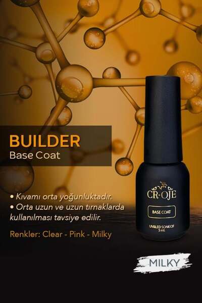 CROJE KALICI OJE Buılder Base Coat- Milky (5 ml)