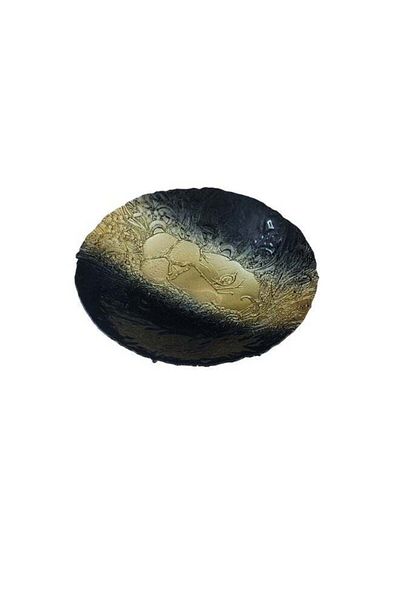 Generic Luxury glass serving plate, 100% Turkish made, black color (diameter: 30 cm) - for elegance