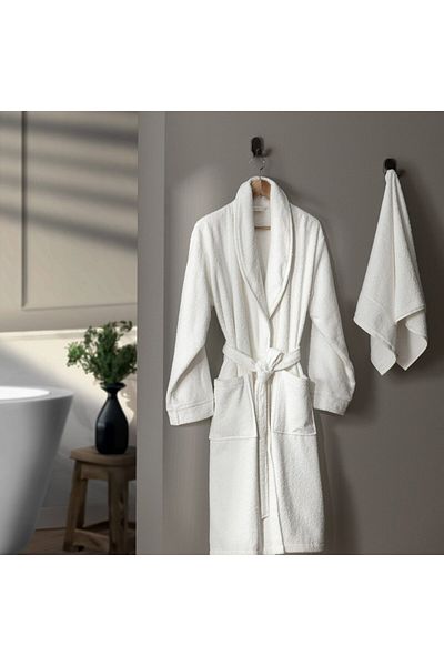 Madame Coco Avril Unisex-Bademantel-Set mit Schalkragen