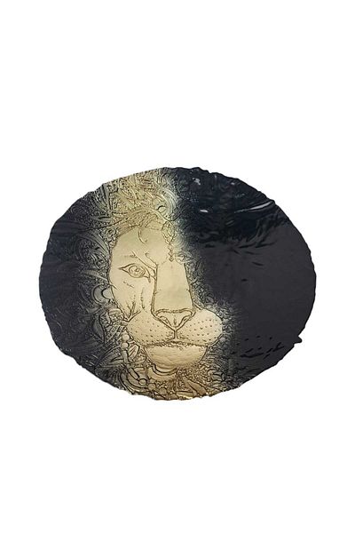 Generic Luxury glass serving plate, 100% Turkish made, black color (diameter: 30 cm) - for elegance