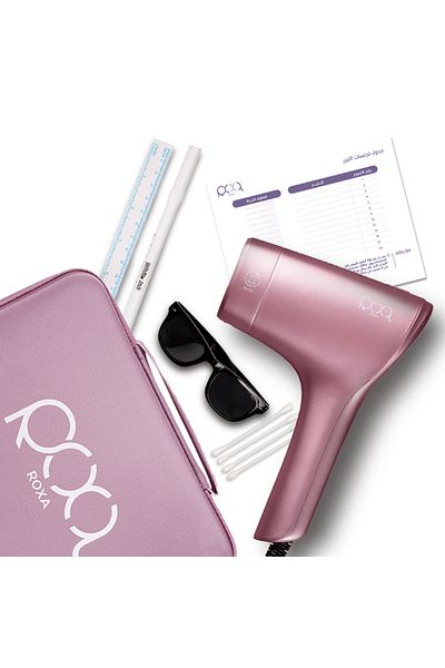 Roxa IPL Laser Hair Removal Device (Pink Color) Smart Technology with 1 Million Flashes
