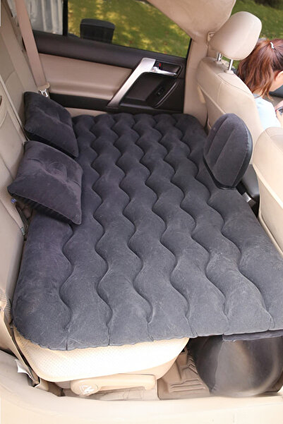 ALFAGİFT Siyah Araç Içi Şişme Yatak- Iki Hava Yastıklı, Araba Seyahat Ve Kamp...