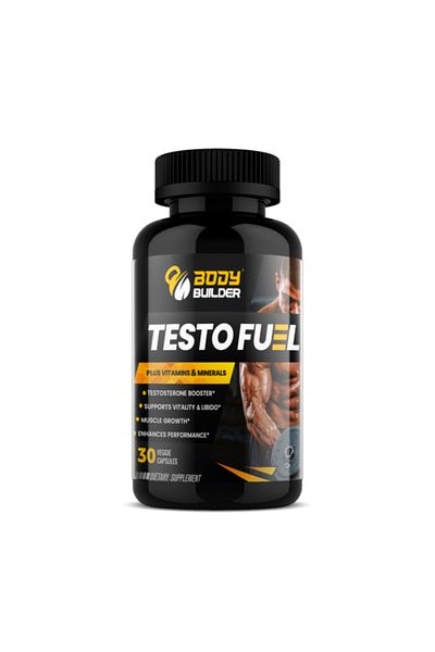 Body Builder Testo Fuel, 30 Veggie Capsules, Testosterone Booster, Supports Vitality & Libido
