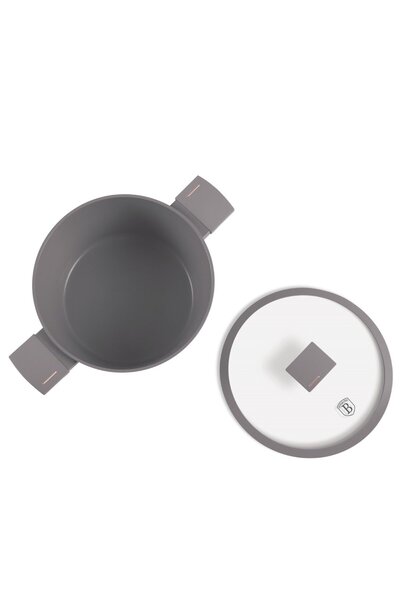 Berlinger Haus Hrnec s poklicí 24 cm Taupe BH 8101, šedý, titanový povlak