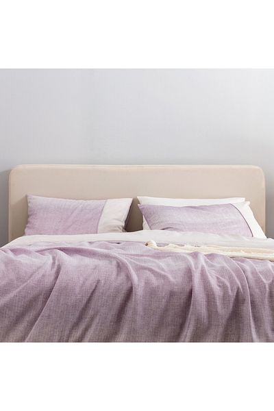 Madame Coco Adelya Doppelbett-Bettbezug-Set, 100 % Baumwolle, Madame Coco Crep, bedruckt, Pflaume